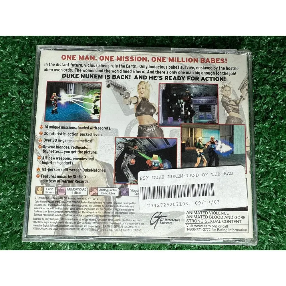 Duke Nukem: Land of the Babes (Sony PlayStation 1, 2000) Complete CIB